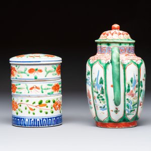 Eight Chinese famille rose and verte wares, 19/20th C. — 照片 3