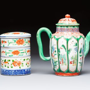 Eight Chinese famille rose and verte wares, 19/20th C. — 照片 4