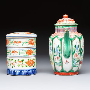 Eight Chinese famille rose and verte wares, 19/20th C. — 照片 5