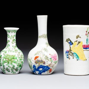 Eight Chinese famille rose and verte wares, 19/20th C. — 照片 8