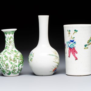 Eight Chinese famille rose and verte wares, 19/20th C. — 照片 10