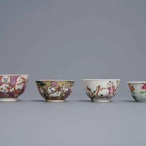 Eight Chinese famille rose cups and saucers, Yongzheng/Qianlong — 照片 11