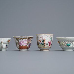 Eight Chinese famille rose cups and saucers, Yongzheng/Qianlong — 照片 3