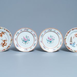 Eight Chinese famille rose plates, Qianlong — 照片 2