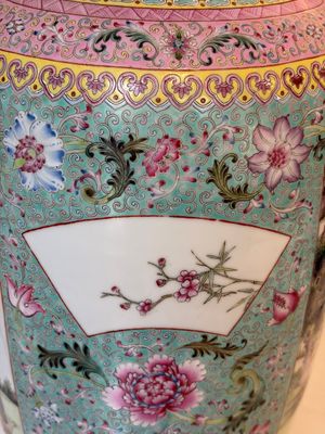 Eight Chinese famille rose vases, Qianlong and Jing De Zhen 景德鎮 marks, 20th C. — photo 58