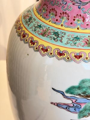 Eight Chinese famille rose vases, Qianlong and Jing De Zhen 景德鎮 marks, 20th C. — photo 66