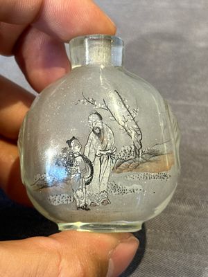 Eight Chinese inside-painted glass snuff bottles, signed Tang Zichuan 湯子川 and Ye Zhongzhi 葉仲芝, 20th C. — foto 16