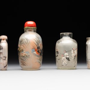 Eight Chinese inside-painted glass snuff bottles, signed Tang Zichuan 湯子川 and Ye Zhongzhi 葉仲芝, 20th C. — foto 5