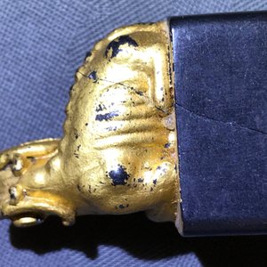 Eight Chinese parcel-gilt ink stones shaped as seals in display box, 18/19th C. — 照片 66