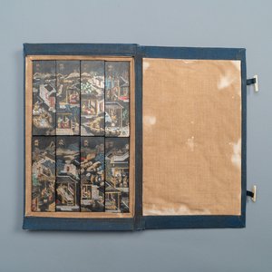 Eight Chinese 'porcelain production' ink cakes in their presentation box, Republic — photo 1