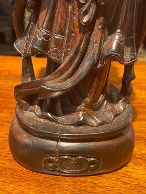 Eight Chinese wooden sculptures of female deities, 19th C. — photo 7
