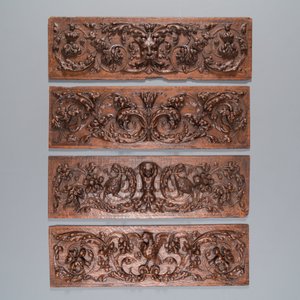 Eight finely carved wooden panels with grotesques, Southern Netherlands, 17th C. — photo 13
