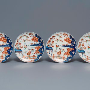 Eight polychrome Dutch Delft petit feu chinoiserie plates, 1st quarter 18th C. — 照片 4