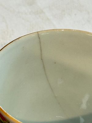 Eight sets of Chinese famille rose cups and saucers with floral design, Qianlong — photo 92