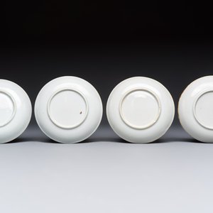 Eight sets of Chinese famille rose cups and saucers with floral design, Qianlong — photo 17