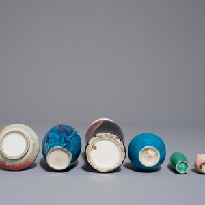 Eight various Chinese monochrome vases, 18/19th C. — 照片 6