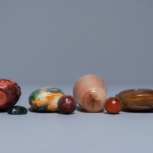 Eight various glass snuff bottles, 19/20th C. — photo 6