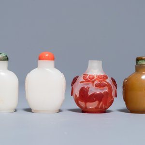 Eight various glass snuff bottles, 19/20th C. — photo 8