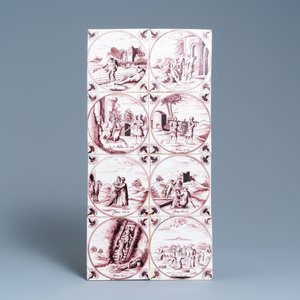 Eighteen fine Dutch Delft manganaese biblical subject tiles, 18th C. — photo 2