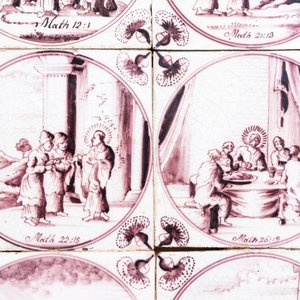 Eighteen fine Dutch Delft manganaese biblical subject tiles, 18th C. — photo 10