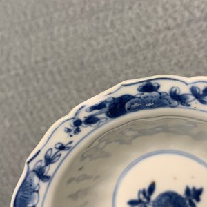Eleven Chinese blue and white lobed cups and saucers, Kangxi — photo 24