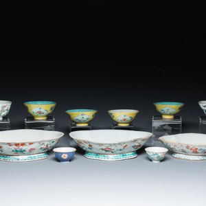 Eleven Chinese famille rose bowls, 19/20th C. — 照片 1