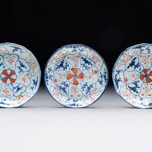 Eleven Chinese famille rose cups and nine saucers, Yongzheng/Qianlong — foto 4
