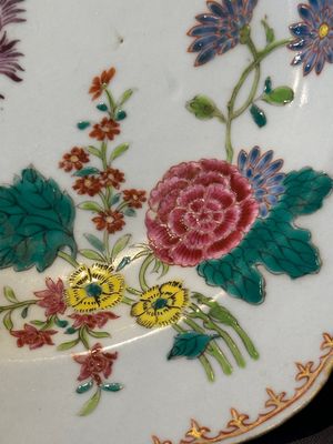 Eleven Chinese famille rose plates and dishes with fine floral design, Qianlong — 照片 11