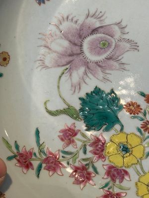 Eleven Chinese famille rose plates and dishes with fine floral design, Qianlong — 照片 3