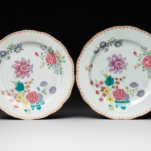 Eleven Chinese famille rose plates and dishes with fine floral design, Qianlong — 照片 4