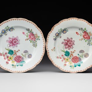 Eleven Chinese famille rose plates and dishes with fine floral design, Qianlong — 照片 6