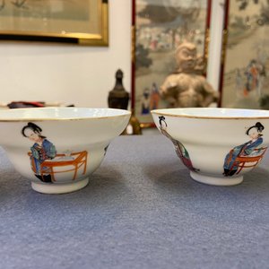 Eleven Chinese famille rose 'Wu Shuang Pu' saucers and six cups, mostly Daoguang mark and of the period — photo 29