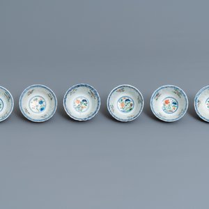Eleven Chinese famille verte cups and saucers, Kangxi — 照片 12