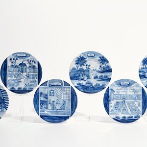 Eleven Dutch Delft blue and white "Month" plates, 19th C. — photo 2