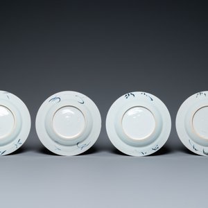 Elf Chinese blauw-witte borden, Kangxi en later — foto 6