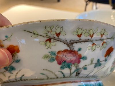 Elf Chinese famille rose kommen, 19/20e eeuw — foto 17