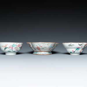 Elf Chinese famille rose kommen, 19/20e eeuw — foto 9