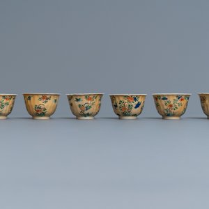 Elf Chinese famille verte koppen en schotels, Kangxi — foto 11