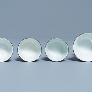 Elf stukken Chinees blauw-wit 'Bleu de Hue' porselein voor de Vietnamese markt, 18/19e eeuw — foto 15