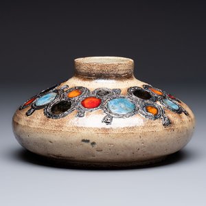 Elisabeth Vandeweghe (1946) for Perignem: a mid-century polychrome vase, 20th C. — foto 1