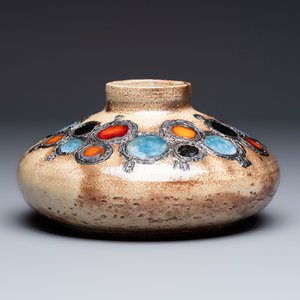 Elisabeth Vandeweghe (1946) for Perignem: a mid-century polychrome vase, 20th C. — foto 3