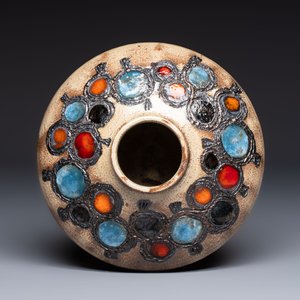 Elisabeth Vandeweghe (1946) for Perignem: a mid-century polychrome vase, 20th C. — foto 5