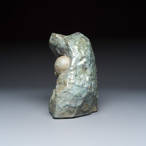 Émile Muller (1854-1945) and Alfred Boucher (1850-1934): 'Le Baiser', a polychrome glazed Art Nouveau group — photo 3