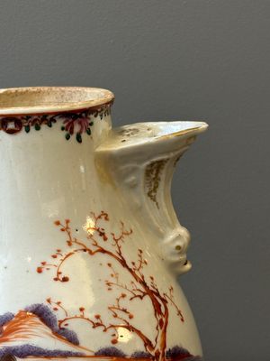 Ensemble des quatre tasses, soucoupes et une verseuse en porcelaine de Chine famille rose à décor de deux chevaux, Qianlong — photo 14