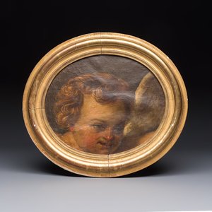 European school: 'Head of a Cherub', oil on canvas, 17/18th C. — photo 1