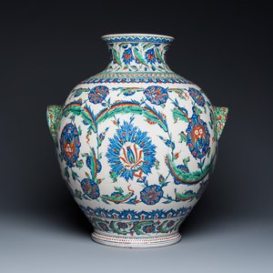 Exceptionnel grand vase de style Iznik, Cantagalli, Italie, 19ème — photo 1