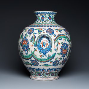 Exceptionnel grand vase de style Iznik, Cantagalli, Italie, 19ème — photo 2