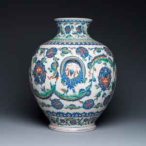 Exceptionnel grand vase de style Iznik, Cantagalli, Italie, 19ème — photo 4
