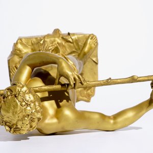 Felix Charpentier (France, 1858-1924): “L’improvisateur", a gold lacquered bronze figure — photo 7