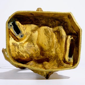 Felix Charpentier (Frankrijk, 1858-1924): “L’improvisateur", een goudkleurig gelakt bronzen beeld — foto 6